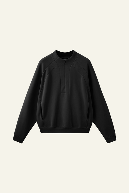 Women's Streetwear Stand Collar Half Zipper Pullover