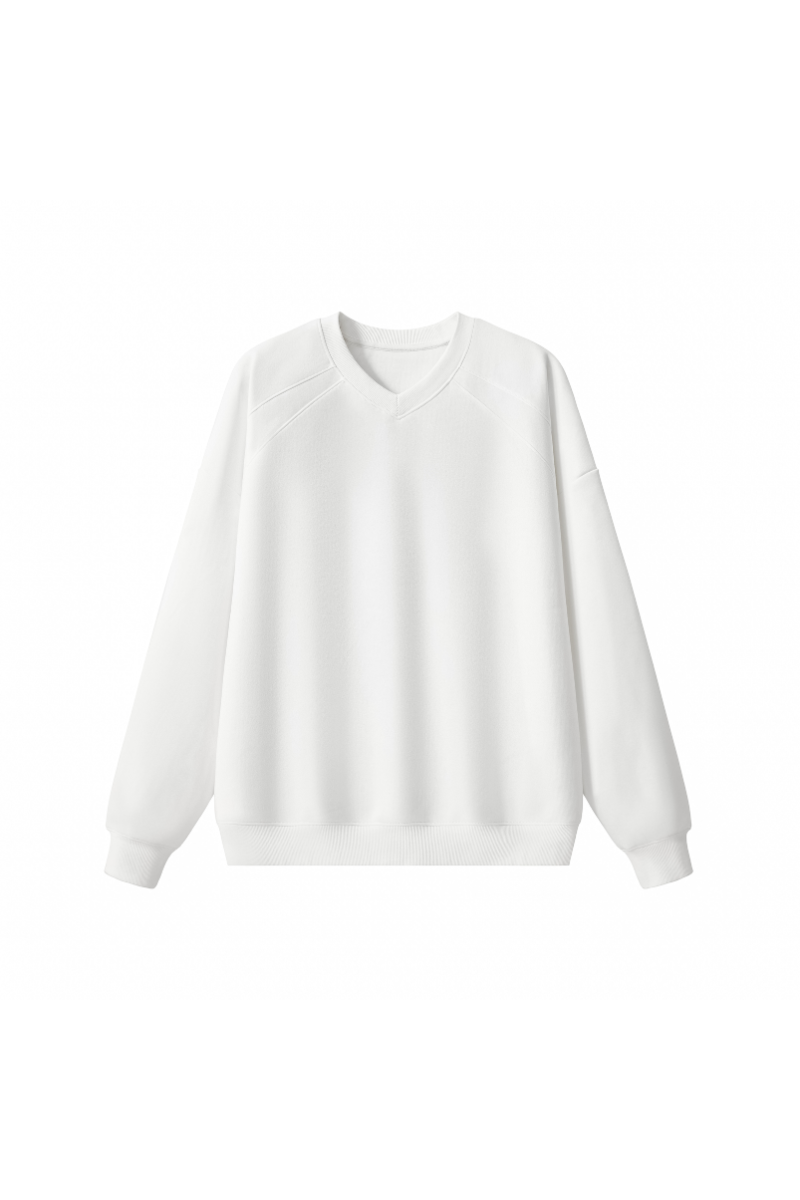 Men Fall Cotton Blend Raglan Cropped Pullover Sweatshirt
