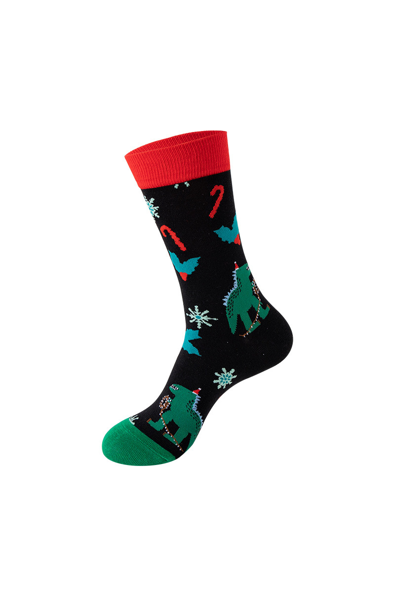 Unisex Fall Winter Festive Cartoon Christmas Crew Socks