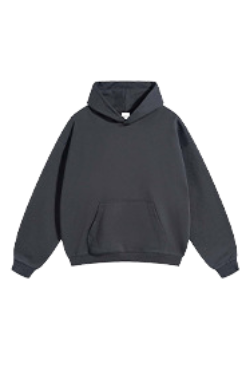 Women's FallWinter 430g Terry Solid LooseDropShoulder Hoodie