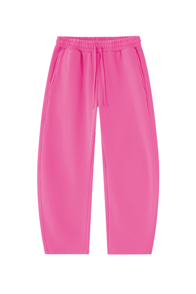 Unisex Fall Clothing Fleece-Lined Curved Wide-Leg Pants