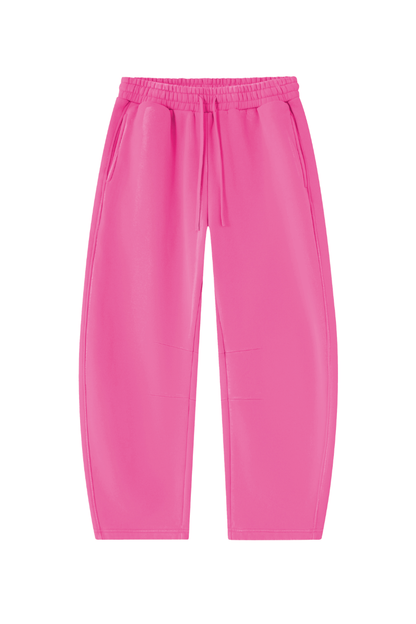 Unisex Fall Clothing Fleece-Lined Curved Wide-Leg Pants
