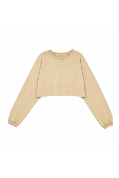 Women Spring Lightweight Cropped Drop Shoulder Workout Top