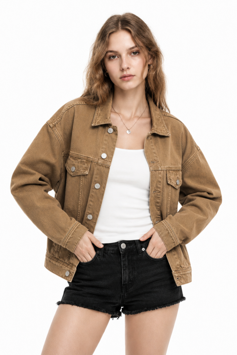 Women's & Unisex Oversized Washed Denim Jacket