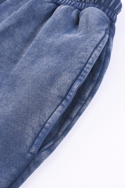 Men All Season Vintage Wax Washed Straight Sweatpants