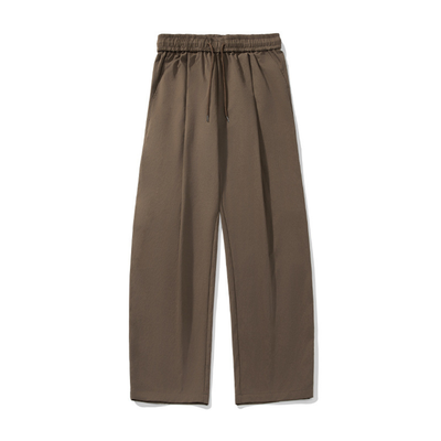 Men's Spring Pleated Loose Curved Wide Solid Pants