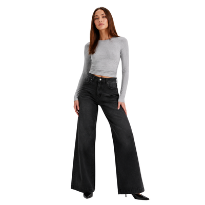 Women's High Waist Wide Leg Flare Jeans