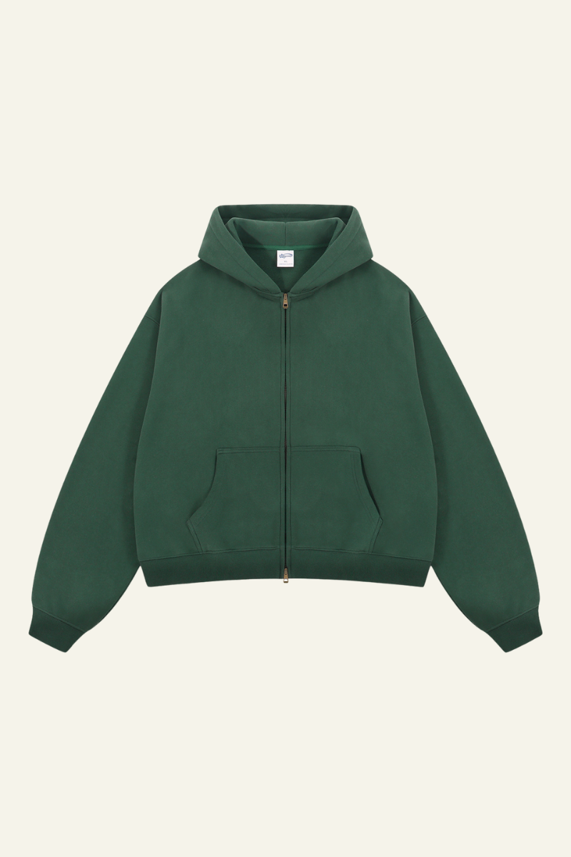 Men's Streetwear Two-Way Zipper Hooded Jacket