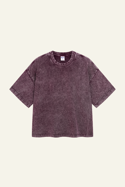 Women's Cotton Streetwear Washed Distressed T-shirt