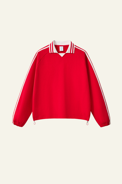Women's  Streetwear Cotton Striped Color-Block Sweatshirts