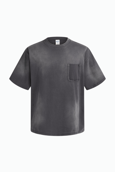 Men's Cotton Streetwear Washed Distressed T-shirt