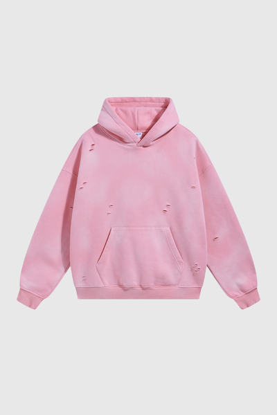 Men's Streetwear Washed 360G Heavyweight Cut Hoodie