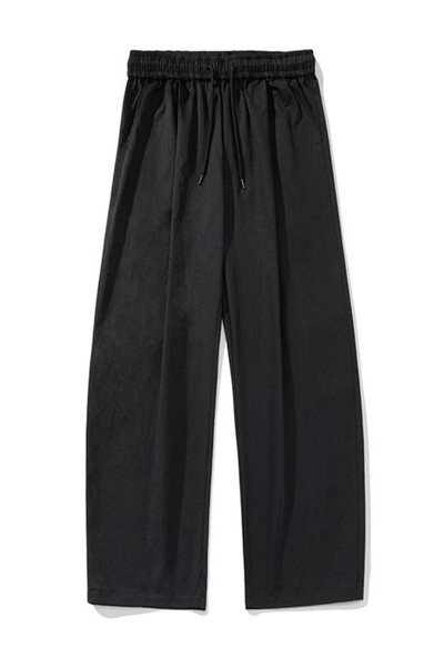 Men's Spring Pleated Japanese Street Loose Curved Wide Pants