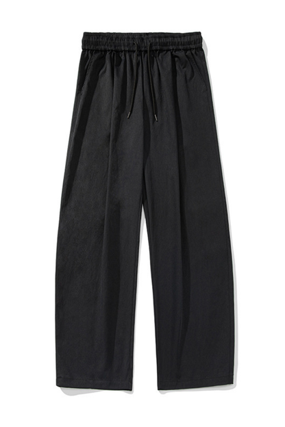 Men's Spring Pleated Japanese Street Loose Curved Wide Pants