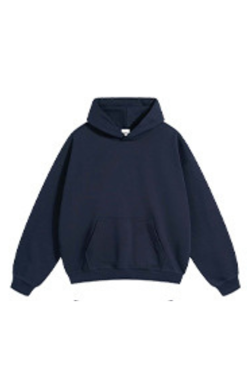 Women's FallWinter 430g Terry Solid LooseDropShoulder Hoodie