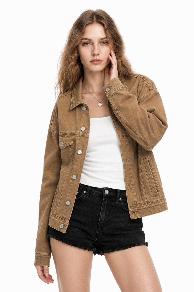 Women's & Unisex Oversized Washed Denim Jacket