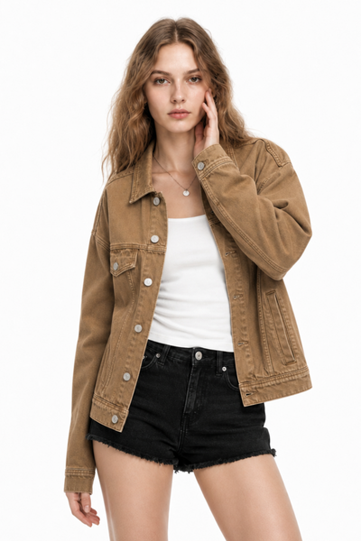 Women's & Unisex Oversized Washed Denim Jacket