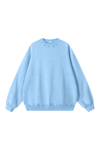 Unisex Fall Clothing 360G Snow Wash Crewneck Sweatshirt