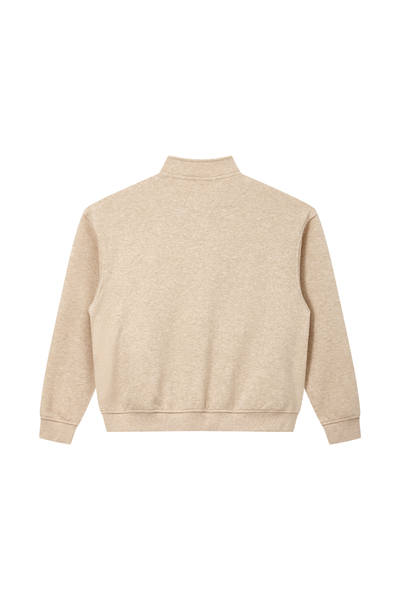 Men Fall Clothing Heathered Half Zip Mock Neck Sweatshirt