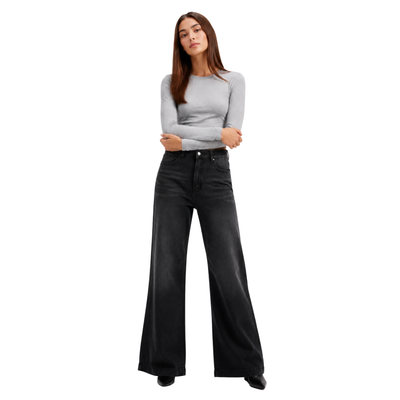 Women's High Waist Wide Leg Flare Jeans