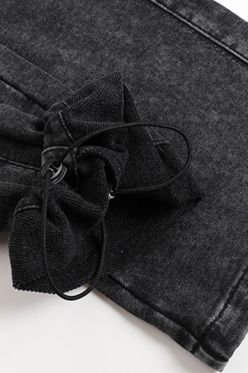 Men Fall Washed Vintage Straight Leg Sweatpants