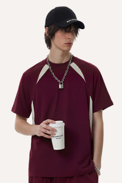 Men's Summer Outdoor Quick Dry Colorblock Cooling Tee