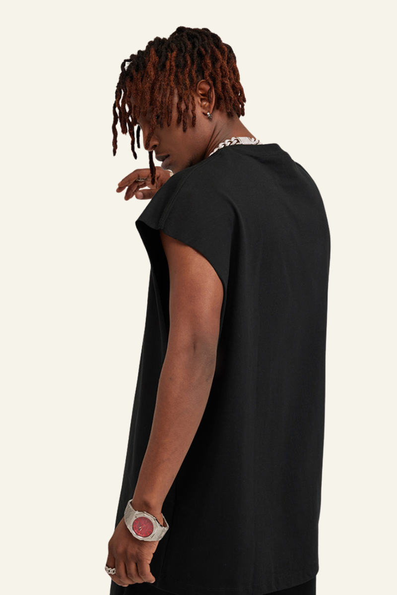 Men's Streetwear Heavyweight Cotton Sleeveless Top