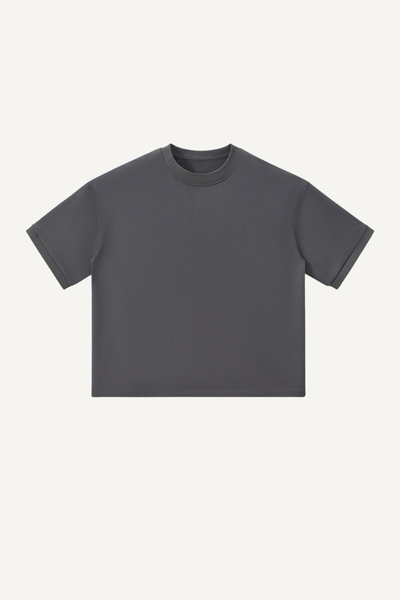 Men's 280g Cropped Oversized Crewneck Terry Cuff Vintage Tee