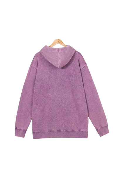 Men Fall 400G Washed Vintage Loopback Pullover Hoodie
