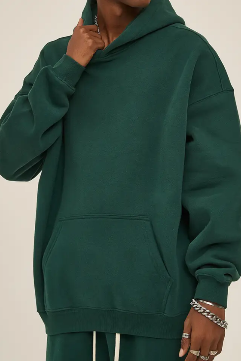 Men's 350G Heavyweight Large Pocket Hoodie Sweatshirts