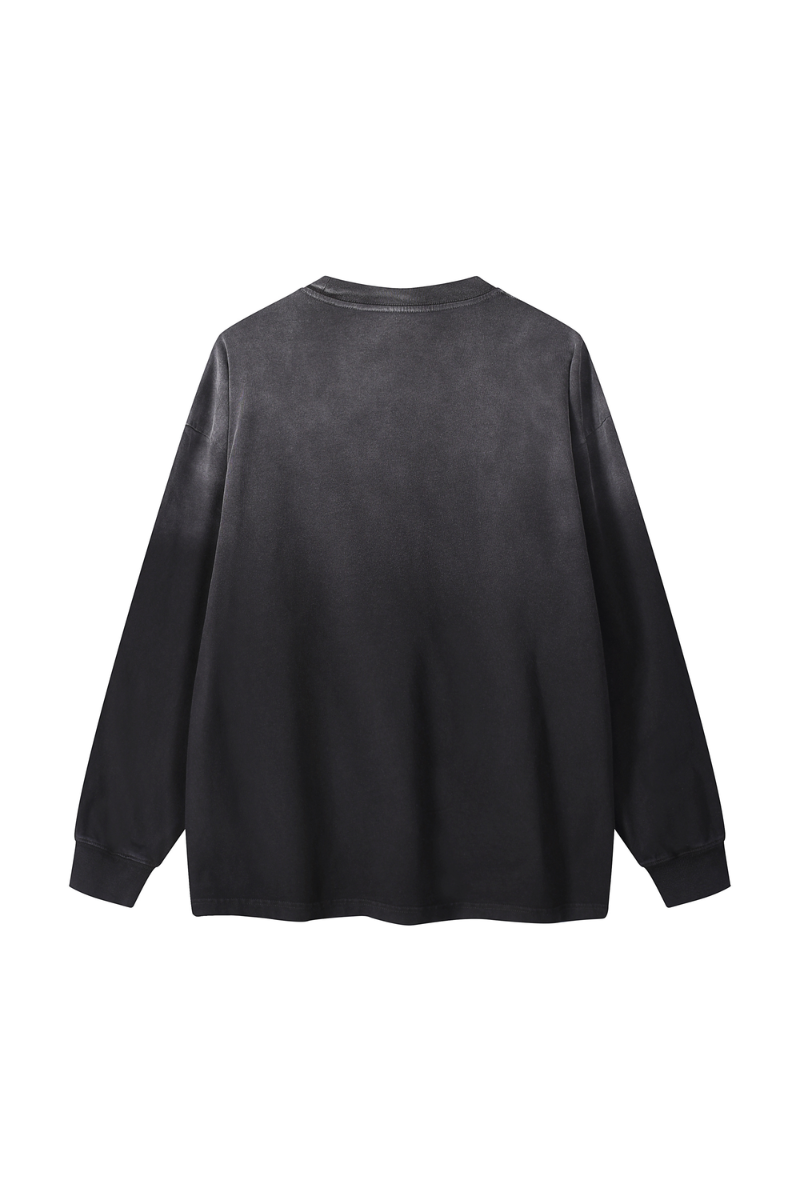 Women Fall Clothing Washed Loose Long Sleeve Cotton Top
