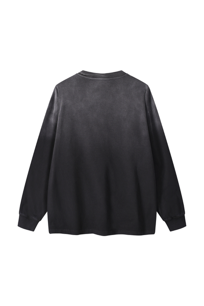 Women Fall Clothing Washed Loose Long Sleeve Cotton Top