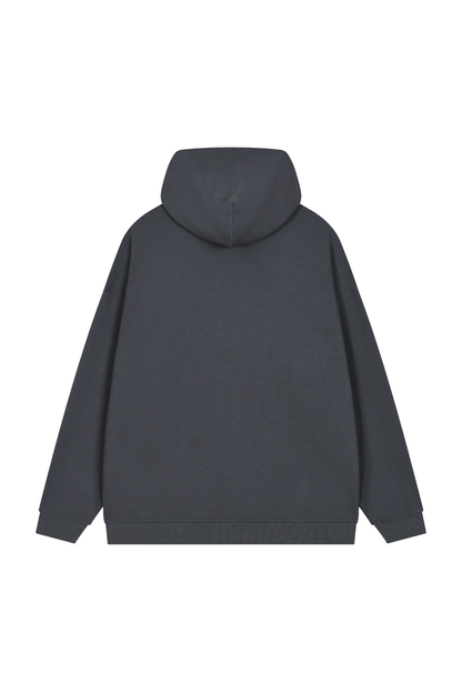 Unisex Fall Waffle-Texture Drop-Shoulder Pullover Hoodie