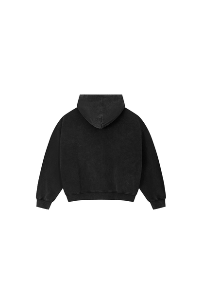 Unisex Fall Clothing Snow Wash Brushed Fleece Zip Hoodie