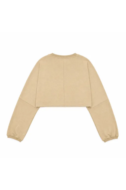 Women Spring Lightweight Cropped Drop Shoulder Workout Top