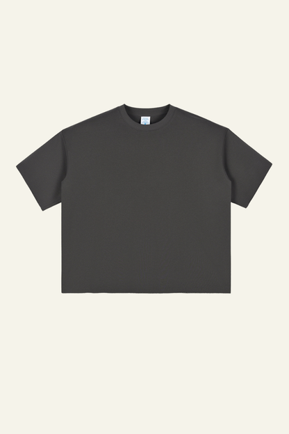 Men's Streetwear Solid Color Raw-Edge Short Sleeve T-Shirt