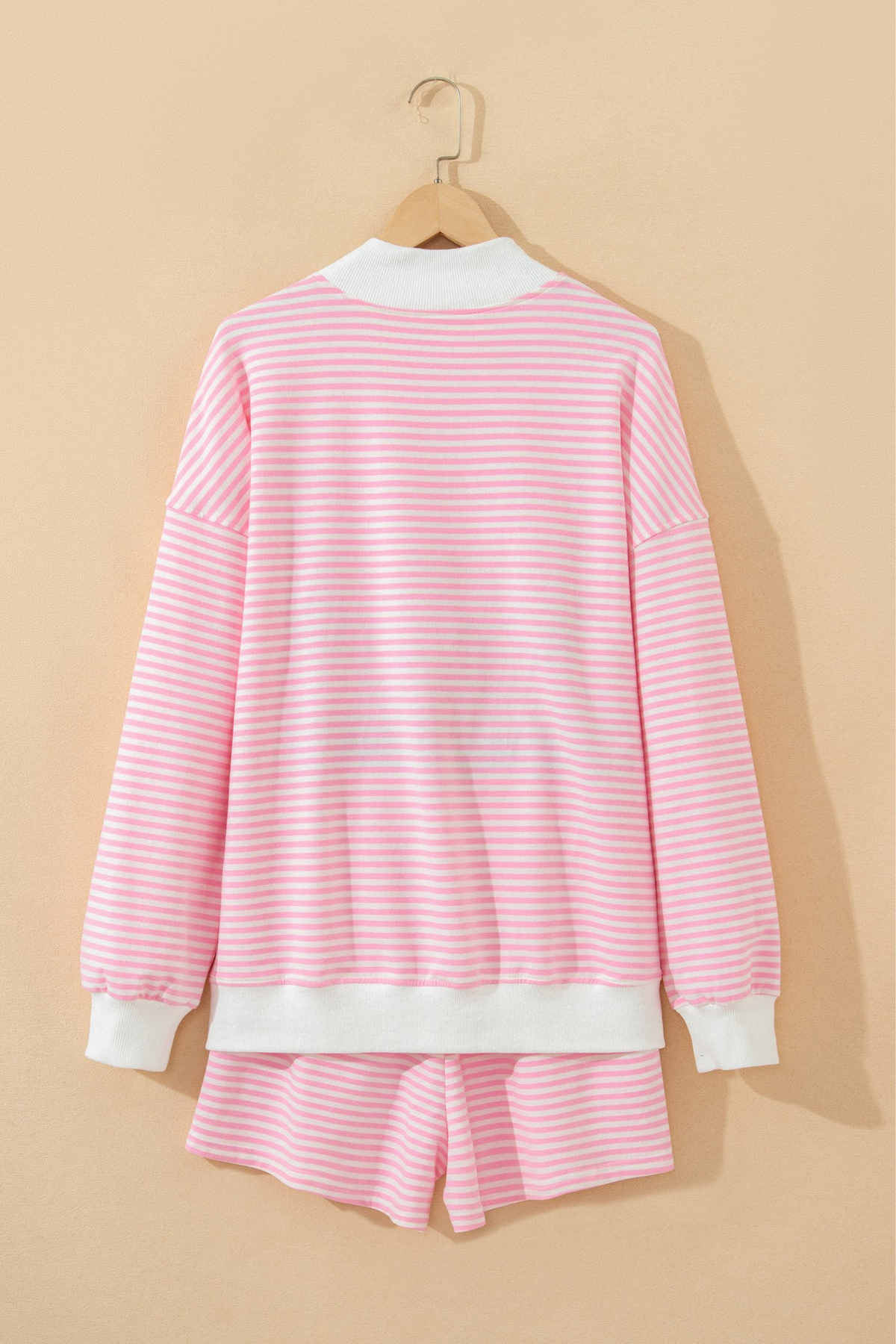 Women's Winter Casual Striped Long Sleeve Two Piece Set