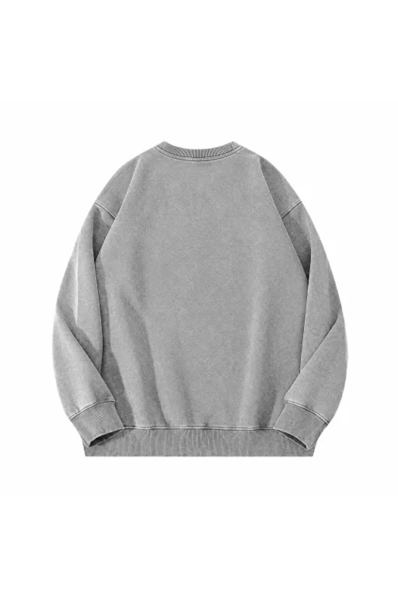 Men Fall Clothing Heavyweight Vintage Washed Sweatshirt