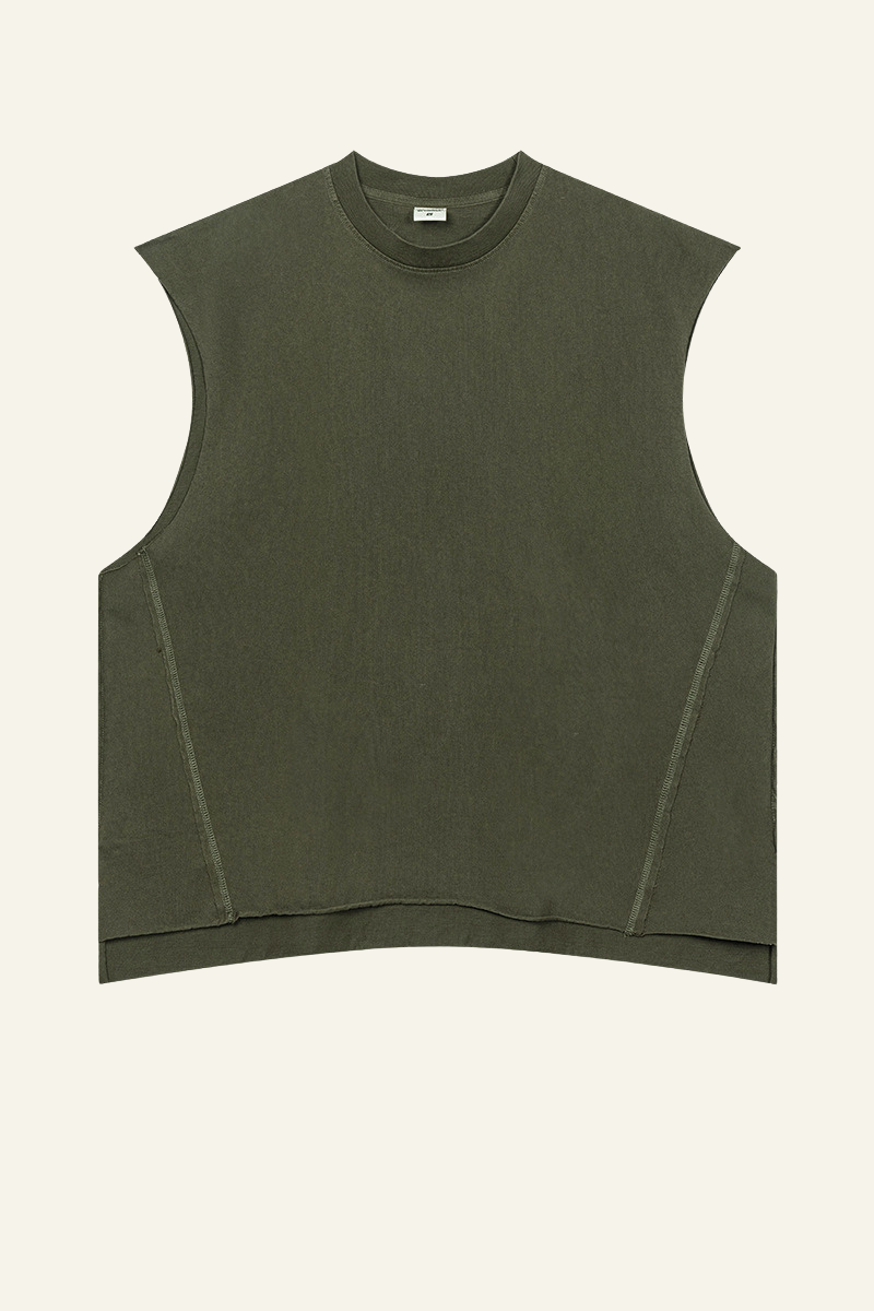 Women's Cotton 270 Heavyweight Washed Side Slit Tank Top