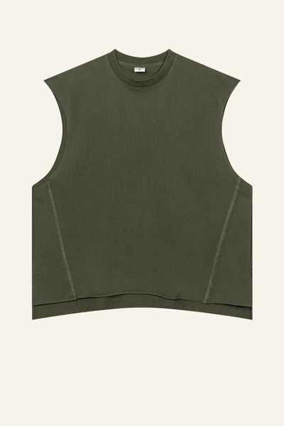 Women's Cotton 270 Heavyweight Washed Side Slit Tank Top