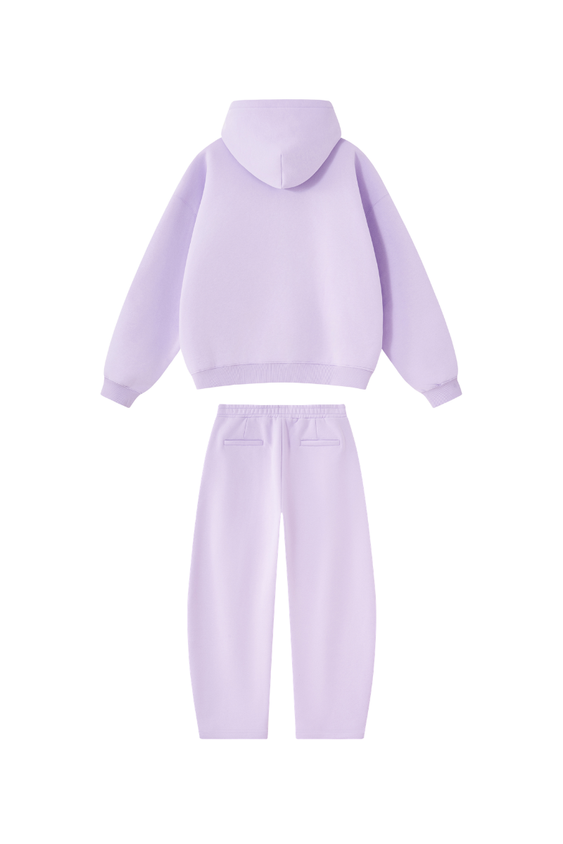 Men Fall Clothing Boxy Fleece Hoodie Wide-Leg Pants Set