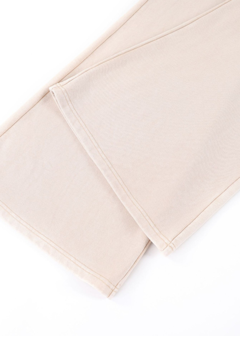 Men Fall 400gsm 100% Cotton Washed Pocket Flare Sweatpants