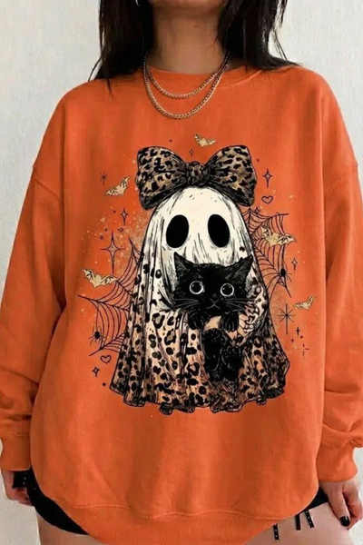 Women Fall Clothing Halloween Witch Ghost Sweatshirt