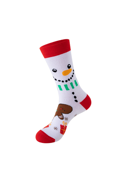 Unisex Fall Winter Festive Cartoon Christmas Crew Socks