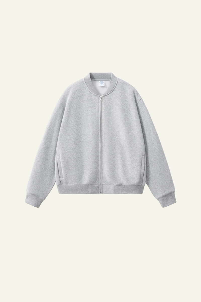 Women's  Streetwear Stand Collar Fleece-Lined Zipper Jacket
