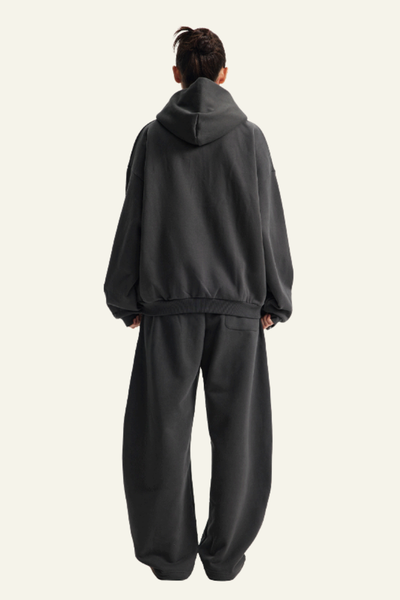 Women's Set:Fleece-lined Zipper Jacket & Curved-blade Pants