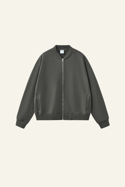 Men's Streetwear Stand Collar Fleece-Lined Zipper Jacket