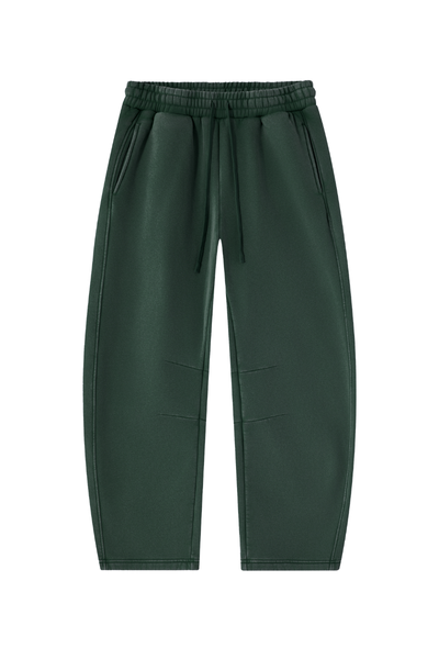 Unisex Fall Clothing Fleece-Lined Curved Wide-Leg Pants
