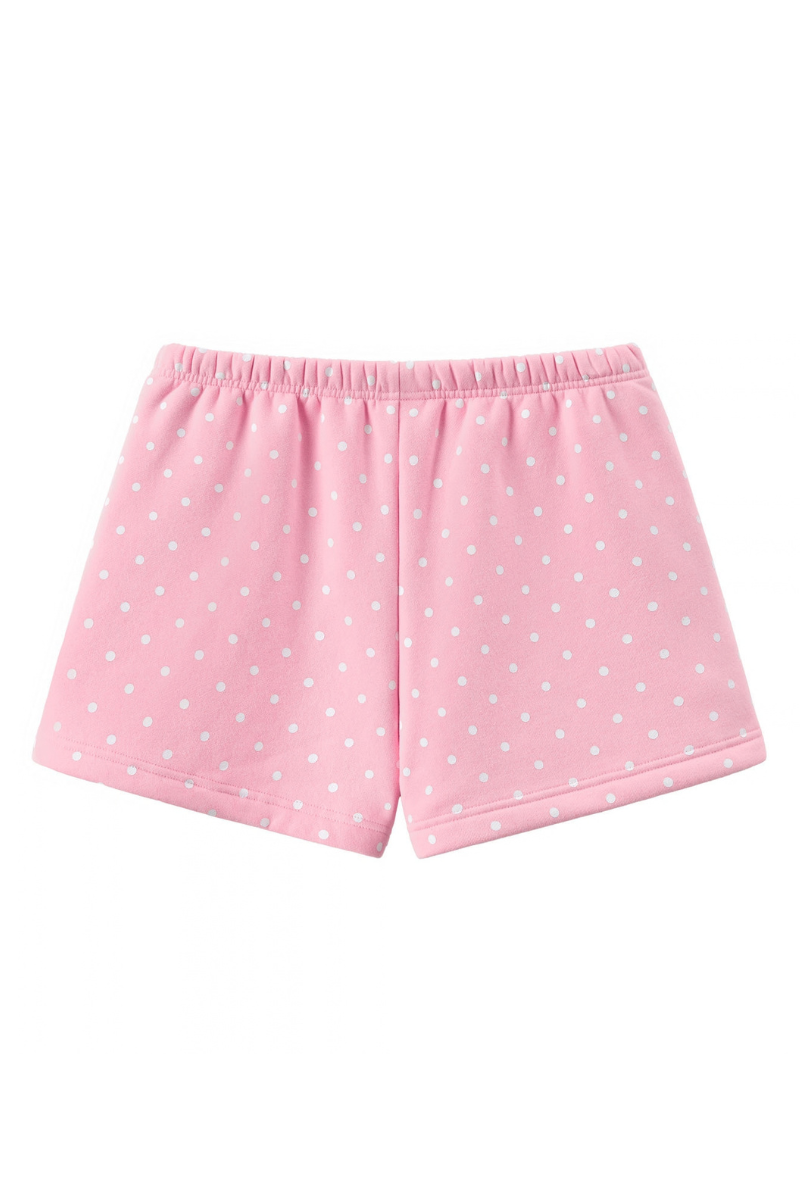 Women Summer Polka Dot Soft Drawstring Pocket Casual Shorts
