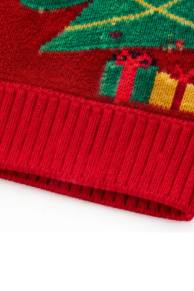 Women Fall Clothing Soft Christmas Tree Santa Knit Sweater